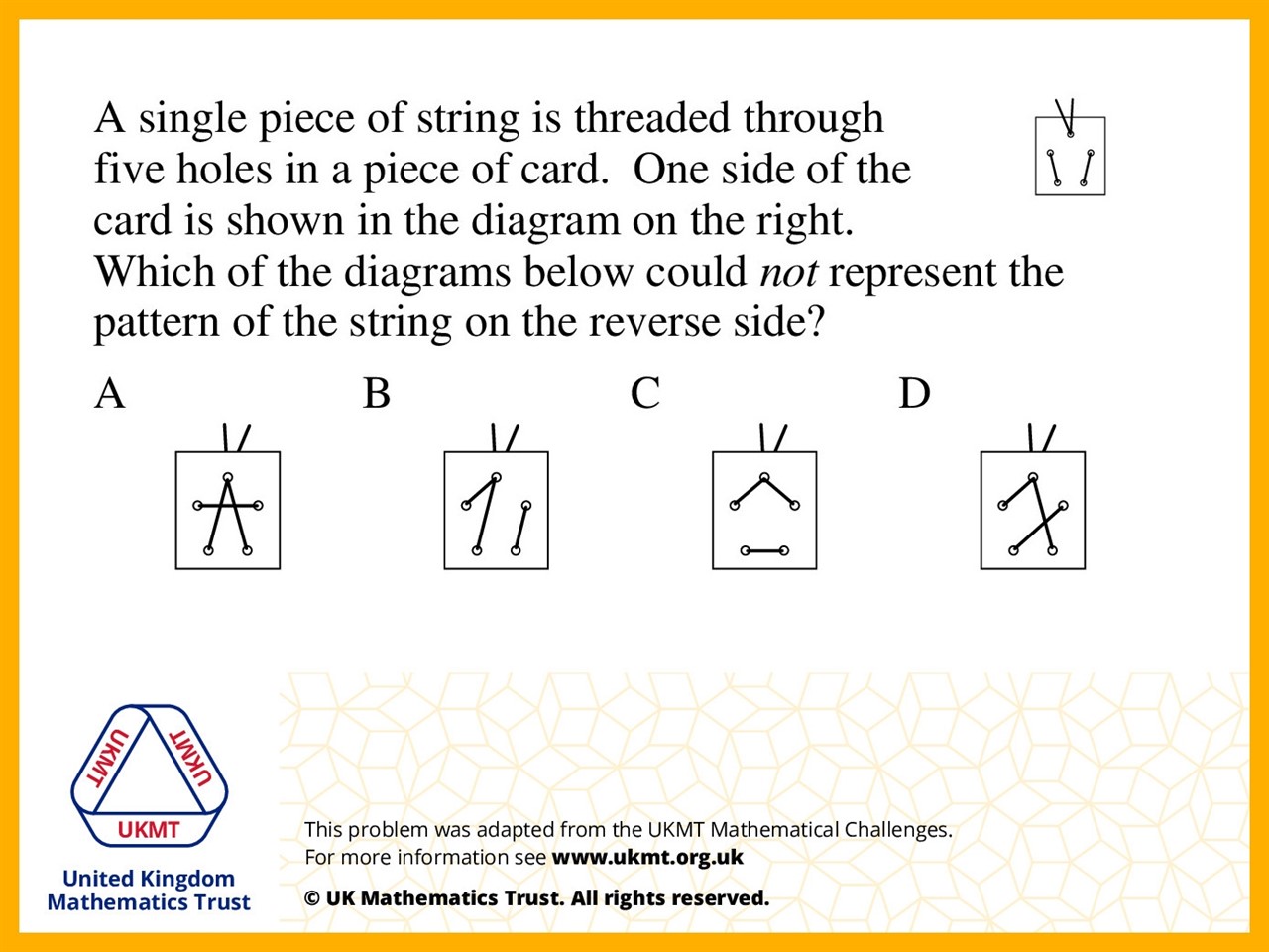 UKMT Maths Challenge Practice Quizzes Diagnostic Questions